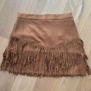 Western Boho Fringe Skirt